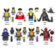 8pcs Superhero Peripheral Toys Deadpool Wolverine Building Block Toys - £15.73 GBP