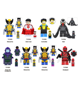 8pcs Superhero Peripheral Toys Deadpool Wolverine Building Block Toys - £15.76 GBP
