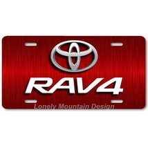 Toyota Rav 4 Inspired Art White on Red FLAT Aluminum Novelty License Tag... - £14.41 GBP