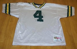 GREEN BAY PACKERS #4 BRETT FAVRE NFL FOOTBALL JERSEY YOUTH LARGE - $370.68 MXN