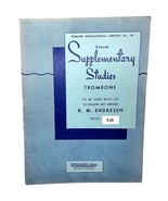 Rubank Supplementary Studies Trombone Sheet Music Book 1935 Copy - $12.18 CAD