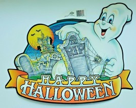 1997 Beistle Happy Halloween Vintage Cut Out Decoration Ghost New - £15.02 GBP