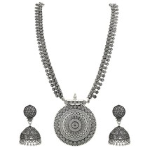 German Oxidized Long Necklace Earring Set for Girls and Women - £18.96 GBP