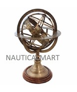 Engraved Brass Tabletop Armillary Nautical Sphere Globe - $68.31