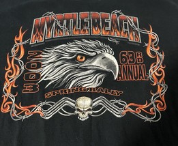 Vintage Myrtle Beach Spring Bike Rally Shirt Mens XL Black Motorcycle Bi... - $14.85