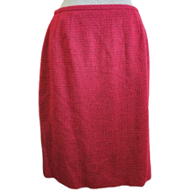 Red Wool Blend Pencil Skirt Size 10 - £19.38 GBP