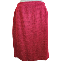 Red Wool Blend Pencil Skirt Size 10 - £19.36 GBP