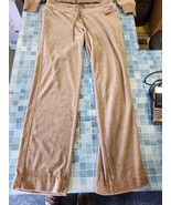 Calvin Klein Women&#39;s Velour Drawstring Pants Brown Small Sweatpants - $31.68 CAD