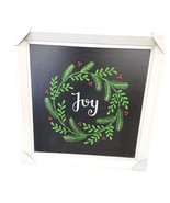 Joy Wreath Sign 22x22 inches Handmade. Chalkboard background with white ... - $46.75