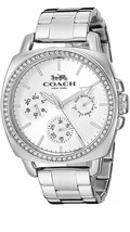 Brand New Coach Boyfriend Women’s Silver Bracelet Crystal Dial Watch 145... - $126.82