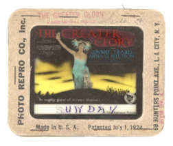 Antique 1924 Magic Lantern Slide The Greater Glory, Starred Boris Karloff - £25.61 GBP