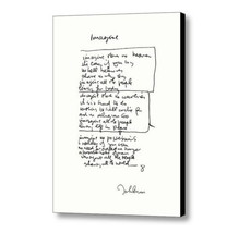 Framed John Lennon facsimile hand written Imagine Signed Lyrics 8.5X11 inchPrint - £14.57 GBP