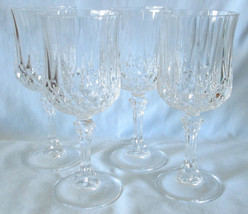 Crystal Cristal d&#39;Arques Longchamp Water Goblet set of 4 - £12.36 GBP