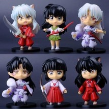 Hot 6 Pieces Inuyasha Mini Doll Set / PVC / Action Figures  / Decoration - £25.13 GBP