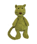 16&quot; DORMEO KITTY CAT RIBBED OLIVE GREEN STUFFED ANIMAL PLUSH TOY LONG TAIL - £66.42 GBP
