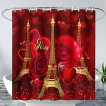 3D Purple Rose Rose Shower Curtain,Romantic Floral Shower Curtain For Bathroom,O - £22.11 GBP