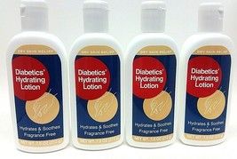 4x Diabetic Lotion Hydrates &amp; Soothes Dry Skin Relief Fragrance Free 7.5 oz Each - £22.09 GBP