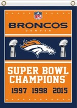 Denver Broncos Series Champions Flag 3X5 Ft Polyester Banner - £12.35 GBP