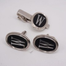 Swank Mens Cufflink Tie Pin Set Monogrammed &quot;W&quot; - £25.87 GBP