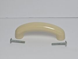 NOS Vintage 3.75" Cream Ceramic Porcelain Drawer Cabinet Pull Handle W/ ... - $11.88