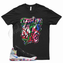 Black SICK T Shirt for Lebron 18 James Gang Multi Color Los Angeles Night - £20.49 GBP+