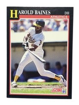 Harold Baines 1991 Score #291 Oakland Athletics A’s MLB Baseball Card - £0.95 GBP