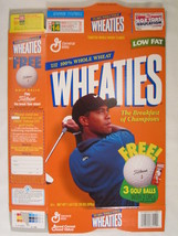 Empty Wheaties Cereal Box 1998 18oz Tiger Woods Golf Ball Offer [G7E9f] - $6.38