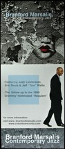 BRANFORD MARSALAIS &quot;CONTEMPORARY JAZZ&quot; 2002 PROMO POSTER/FLAT 2-SIDED 12... - $26.99