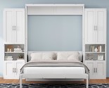 Merax Queen Size Murphy Bed with 2 Side Cabinet Storage Shelves Cabinet ... - $2,983.99