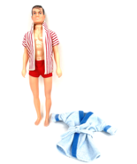 Vintage Ken Doll &amp; Clothes 1960s Swim Trunk Striped Jacket Terry Robe Lot - $1,048.32 MXN