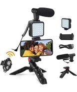 Vlogging Kit, Compatible Video Vlog Kit with Microphone LED Light Tripod... - $24.60 CAD