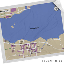 Silent Hill 2 Map Throw BLANKET 50&quot; x 60&quot; Toluca Lake Poster Print Art Konami - $59.99