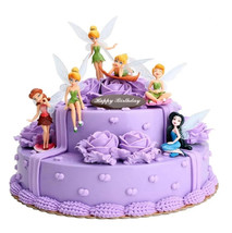 Disney Tinker Bell Set Of 6 Large 4&quot; Birthday Cake Topper Figurines Toy Set USA - £13.62 GBP