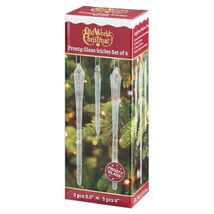 Old World Christmas Frosty Glass Icicles - Set of 6 Glass Hanging Ornaments - $14.83