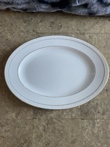 Noritake White Scapes 4061 Lockleigh 13 1/2&quot; Oval Platter and Serving Bowl - $32.73