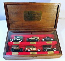 Six Ertl Die Cast Vintage American Vehicles Limited Edition In Nice Wood Case - £23.86 GBP