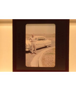 Vtg 1953 Pontiac Kodachrome Transparency Man Soldier Car Photograph Colo... - £100.16 GBP
