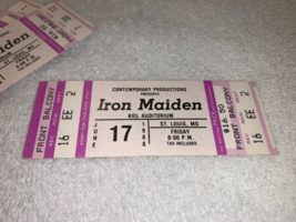 Iron Maiden Unused 1988 Concert Ticket Kiel Opera House St Louis Usa Metal Purpl - £7.96 GBP