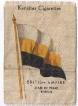 British Empire State Of Perak Ensign Flag Kensitas Cigarettes Silk Trade Card - £3.15 GBP