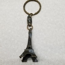 France Eifel Tower Keychain French Pewter Metal 1960s - $12.30