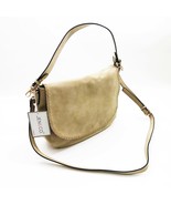Jen &amp; Co Jess Vegan Stitched Shoulder Bag Faux Suede Tan 15x11x3.5 inches - €41,08 EUR