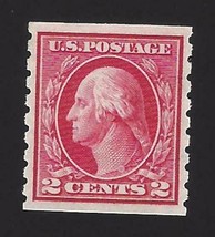 1912 2c George Washington, Coil, Carmine Scott 413 Mint F/VF LH - $48.99