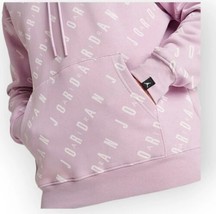 Jordan Essentials Allover Print Fleece Pullover Hoodie - Iced Lilac/Sail Size XL - £54.42 GBP