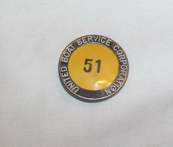 WWII UNITED BOAT SERVICE CORPORATION SHIPBUILDING EMPLOYEE BADGE PIN - £38.82 GBP