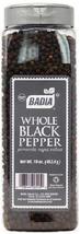 BADIA Pepper Black Whole – 16 oz– Large  Jar - £15.65 GBP