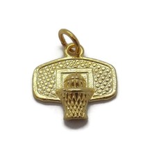 Basketball Hoop Charm Pendant 14k Yellow Gold!! - $506.99