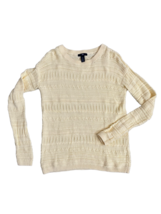 Gap Womens XS Yellow 100% Cotton Cable Knit Crewneck Sweater - £11.19 GBP