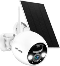 Solar Security Cameras Wireless Outdoor 2K HD 2.4G WiFi Battery Powered Cameras  - £62.98 GBP