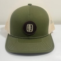 Pacific Headwear Olive Green &amp; Beige Mesh Trucker Hat - $11.87