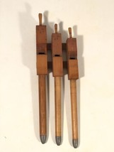 Three (3) Vintage Pipe Organ Parts Flute Notes Whistle Wooden Steam Punk Display - £71.38 GBP
